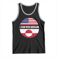 I Stand With Greenland Tank Top Political Protest Greenlander American Flag