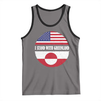 I Stand With Greenland Tank Top Political Protest Greenlander American Flag