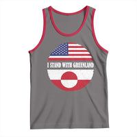 I Stand With Greenland Tank Top Political Protest Greenlander American Flag