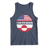 I Stand With Greenland Tank Top Political Protest Greenlander American Flag