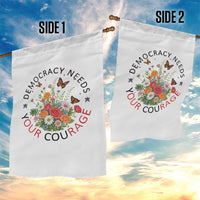 Pro Democracy Garden Flag Human Rights Our Rage Protest Floral FDT