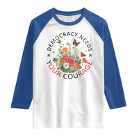 Pro Democracy Raglan Shirt Human Rights Our Rage Protest Floral FDT