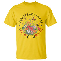 Pro Democracy T Shirt Human Rights Our Rage Protest Floral FDT