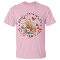 Pro Democracy T Shirt Human Rights Our Rage Protest Floral FDT