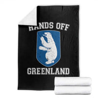 Hands Off Greenland Throw Blanket Polar Bear Vintage Political Protest