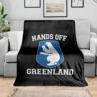 Hands Off Greenland Throw Blanket Polar Bear Vintage Political Protest