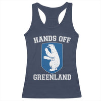 Hands Off Greenland Racerback Tank Top Polar Bear Vintage Political Protest
