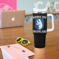 Hands Off Greenland Tumbler With Handle Polar Bear Vintage Political Protest
