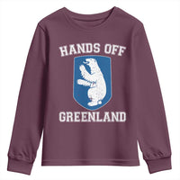 Hands Off Greenland Youth Sweatshirt Polar Bear Vintage Political Protest