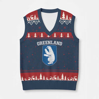 Greenland V-Neck Knit Sweater Vest Polar Bear Vintage Political Protest