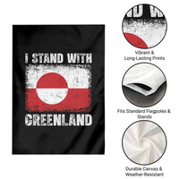 I Stand With Greenland Garden Flag Grunge Flag