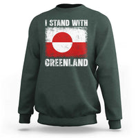 I Stand With Greenland Sweatshirt Grunge Flag
