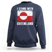 I Stand With Greenland Sweatshirt Grunge Flag