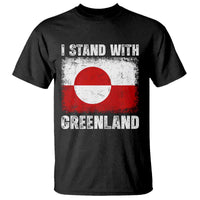I Stand With Greenland T Shirt Grunge Flag
