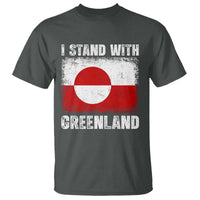 I Stand With Greenland T Shirt Grunge Flag