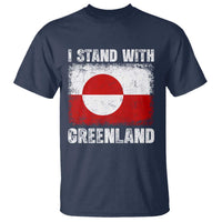 I Stand With Greenland T Shirt Grunge Flag