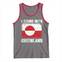 I Stand With Greenland Tank Top Grunge Flag