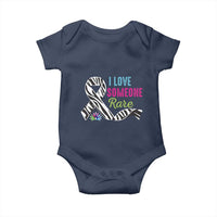 Rare Disease Awereness Baby Onesie I Love Someone Rare Zebra Ribbon