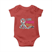 Rare Disease Awereness Baby Onesie I Love Someone Rare Zebra Ribbon