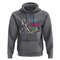 Rare Disease Awereness Hoodie I Love Someone Rare Zebra Ribbon