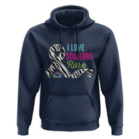 Rare Disease Awereness Hoodie I Love Someone Rare Zebra Ribbon