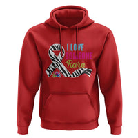 Rare Disease Awereness Hoodie I Love Someone Rare Zebra Ribbon