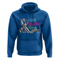 Rare Disease Awereness Hoodie I Love Someone Rare Zebra Ribbon