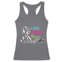 Rare Disease Awereness Racerback Tank Top I Love Someone Rare Zebra Ribbon
