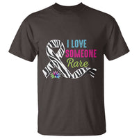 Rare Disease Awereness T Shirt I Love Someone Rare Zebra Ribbon
