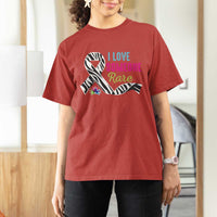 Rare Disease Awereness T Shirt For Women I Love Someone Rare Zebra Ribbon