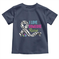 Rare Disease Awereness Toddler T Shirt I Love Someone Rare Zebra Ribbon