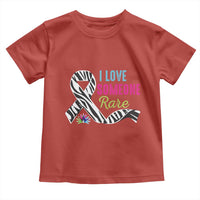 Rare Disease Awereness Toddler T Shirt I Love Someone Rare Zebra Ribbon