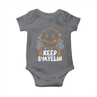 Multiple Sclerosis Awareness Baby Onesie Keep Smyelin Orange Ribbon MS Support