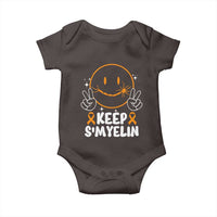 Multiple Sclerosis Awareness Baby Onesie Keep Smyelin Orange Ribbon MS Support