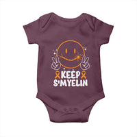 Multiple Sclerosis Awareness Baby Onesie Keep Smyelin Orange Ribbon MS Support