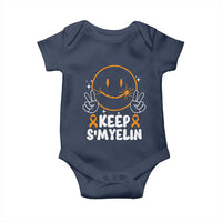 Multiple Sclerosis Awareness Baby Onesie Keep Smyelin Orange Ribbon MS Support