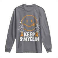 Multiple Sclerosis Awareness Long Sleeve Shirt Keep Smyelin Orange Ribbon MS Support