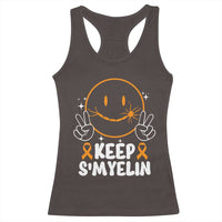 Multiple Sclerosis Awareness Racerback Tank Top Keep Smyelin Orange Ribbon MS Support