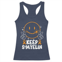 Multiple Sclerosis Awareness Racerback Tank Top Keep Smyelin Orange Ribbon MS Support
