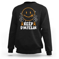 Multiple Sclerosis Awareness Sweatshirt Keep Smyelin Orange Ribbon MS Support