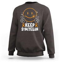 Multiple Sclerosis Awareness Sweatshirt Keep Smyelin Orange Ribbon MS Support