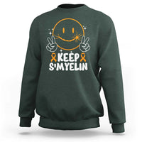 Multiple Sclerosis Awareness Sweatshirt Keep Smyelin Orange Ribbon MS Support
