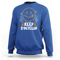 Multiple Sclerosis Awareness Sweatshirt Keep Smyelin Orange Ribbon MS Support