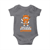 Multiple Sclerosis Warrior Baby Onesie Orange Ribbon MS Ninja