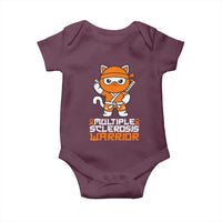 Multiple Sclerosis Warrior Baby Onesie Orange Ribbon MS Ninja