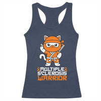 Multiple Sclerosis Warrior Racerback Tank Top Orange Ribbon MS Ninja