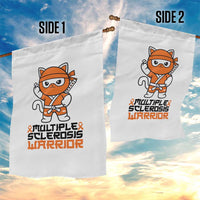 Multiple Sclerosis Awareness Garden Flag Orange Ribbon MS Warrior Ninja - Wonder Print Shop