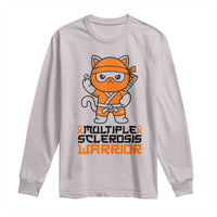 Multiple Sclerosis Awareness Long Sleeve Shirt Orange Ribbon MS Warrior Ninja