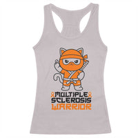 Multiple Sclerosis Awareness Racerback Tank Top Orange Ribbon MS Warrior Ninja