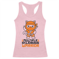 Multiple Sclerosis Awareness Racerback Tank Top Orange Ribbon MS Warrior Ninja